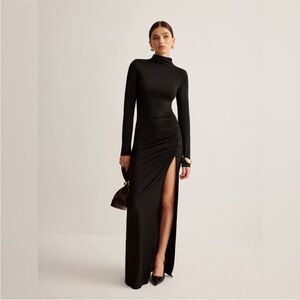 Commense Black Long Sleeve Maxi Dress
